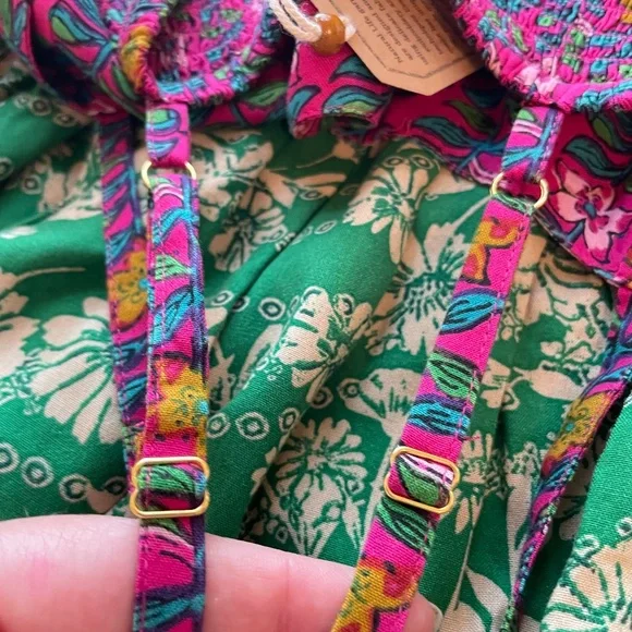 Natural Life Boho Forest Fairy Smocked Dress Women Medium Festival Summer Beach - Picture 7 of 12